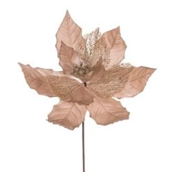 Vickerman 11" Velvet and Glitter Mesh Poinsettia Flower on Steem -Outdoor Christmas Decorations Sales GUEST bf1f106f c770 4567 964f 10340c5fbd58