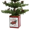 Haute Decor Haute Décor 24" Unlit Pine Artificial Christmas Tree with Pinecones in Painted Metal Pot -Outdoor Christmas Decorations Sales GUEST bf216f82 8558 49d5 aae4 2a874ef83095