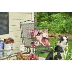 C&F Home 18" x 18" Winter Reindeer Indoor/Outdoor Decorative Throw Pillow