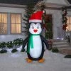 Gemmy Christmas Airblown Inflatable Penguin OPP , 7 ft Tall, White