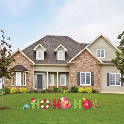 Big Dot of Happiness Tropical Christmas - Yard Sign Outdoor Lawn Decorations - Beach Santa Holiday Party Yard Signs - Ho Ho Ho 2 Big Dot of Happiness Tropical Christmas - Yard Sign Outdoor Lawn Decorations - Beach Santa Holiday Party Yard Signs - Ho Ho Ho