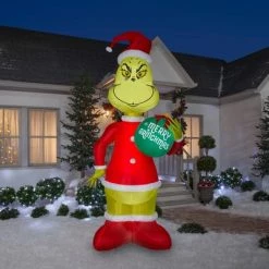The Grinch Grinch Christmas Airblown Inflatable w/Ornament Giant Dr. Seuss , 11 ft Tall, Multi