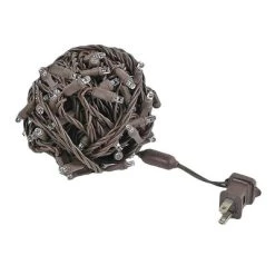 Novelty Lights Inc Novelty Lights LED Christmas String Lights Light Set 100 Mini Bulbs (Brown Wire, 34 Feet)