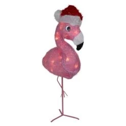 Northlight 24" Pink Flamingo in Santa Hat Outdoor Christmas Decoration -Outdoor Christmas Decorations Sales GUEST c3ba79ea b893 499a 9740 c9e56fcc7451