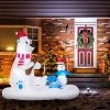 Outsunny 6ft Christmas Inflatables Outdoor Decorations Polar Bear and Penguin with Santa's Hat Fishing on Board, Blow-Up LED Yard Christmas Decor -Outdoor Christmas Decorations Sales GUEST c45959dc c564 4e02 a1c5 553a8aa21545