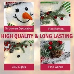 LuxenHome 2-Piece Snowman Family Trio Lighted Holiday Decoration -Outdoor Christmas Decorations Sales GUEST cd486e8b 6a29 4f8f b571 0211f9d7636b