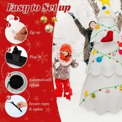 Costway 8FT Inflatable Christmas Tree Blow up Holiday Decoration with Rotating & LED Light -Outdoor Christmas Decorations Sales GUEST cda4d9eb 2b0c 4243 92f9 6e16163fc476