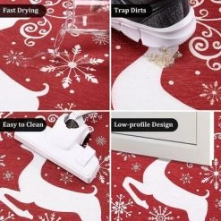 Trinity Christmas Deer Decorative Doormat Xmas Holiday Welcome Door Mat, 17" x 29" -Outdoor Christmas Decorations Sales GUEST cdc4854e ed96 49bb 80a2 0c38afbe8600