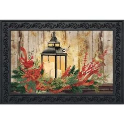 Briarwood Lane Holiday Lantern Christmas Doormat Rustic Cardinals