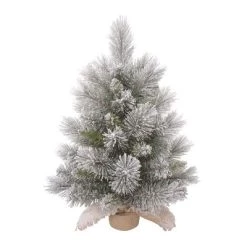Transpac Artificial 24 in. Multicolor Christmas Frosted Tree in Bag Base