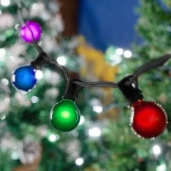 Novelty Lights Inc Novelty Lights 25 Feet G30 Globe Outdoor Patio String Lights, Black Wire -Outdoor Christmas Decorations Sales GUEST d71c0165 5a1c 44ec 81e9 6f9dd4d7e138
