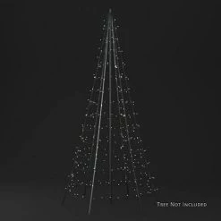 Twinkly 19.7 Foot Aluminum Interlocking Pole Set with Ground Stakes, Rope, and Shining Topper for Twinkly Light-Up Tree -Outdoor Christmas Decorations Sales GUEST d8f77aab f9c6 4d9b 8ede 19744e7b634d