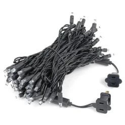 Novelty Lights Inc Novelty Lights LED Christmas/Wedding String Lights 100 Mini Bulbs (black wire, 50 Feet)