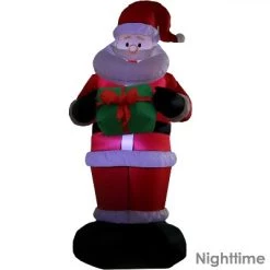 Sunnydaze Decor Sunnydaze 6 Foot Self Inflatable Blow Up Santa Claus with Gift Outdoor Holiday Christmas Lawn Decoration with LED Lights -Outdoor Christmas Decorations Sales GUEST dad52cbc f737 4834 a80e 64312edd358e