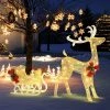 Costway Lighted Christmas Reindeer & Sleigh, Outdoor & Indoor Decoration W/ 100 Lights -Outdoor Christmas Decorations Sales GUEST db17ffa9 484e 4390 b4ae c6a9abef4486