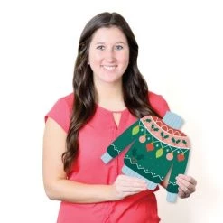 Big Dot of Happiness Colorful Christmas Sweaters - Sweater Lawn Decorations - Outdoor Ugly Sweater Holiday Party Yard Decorations - 10 Piece -Outdoor Christmas Decorations Sales GUEST dcb3ed06 37eb 4117 848c a6aa012791dd