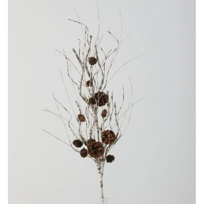 Sullivans Artificial Birch and Pinecone Spray 37"H Brown 3 Sullivans Artificial Birch and Pinecone Spray 37"H Brown