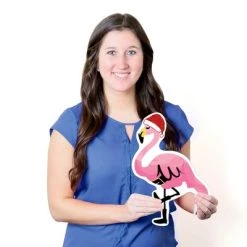 Big Dot of Happiness Flamingle Bells - Pink Flamingo Christmas Lawn Decorations - Outdoor Tropical Christmas Yard Decorations - 10 Piece -Outdoor Christmas Decorations Sales GUEST ddb2d4ed dbc0 48dc acfc d32d77eb9dcc