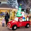 Costway 8FT Wide Inflatable Santa Claus Driving a Car w/ LEDs & Air Blower -Outdoor Christmas Decorations Sales GUEST ddfb1b4a 2552 4461 936e de7cd855e7d0
