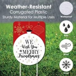 Big Dot of Happiness Red and Gold Friendsmas - Party Decorations - Friends Christmas Party Welcome Yard Sign -Outdoor Christmas Decorations Sales GUEST dee994d0 885f 4480 8cb8 c0627c1095ec