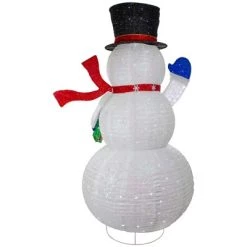 Northlight 71" LED Lighted White Iridescent Twinkling Snowman Outdoor Christmas Decoration -Outdoor Christmas Decorations Sales GUEST df351d33 550f 4488 90df 7eeb6759ec3c