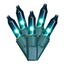 Vickerman Christmas Mini Light Set with Green Wire