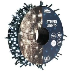 Joiedomi 240 LED Green Wire String Lights on Reel (Cool White)