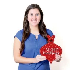 Big Dot of Happiness Red and Gold Friendsmas - Yard Sign and Outdoor Lawn Decorations - Friends Christmas Party Yard Signs - Set of 8 -Outdoor Christmas Decorations Sales GUEST e2e3127d 49f6 4511 a1ce 482cb3314f9a