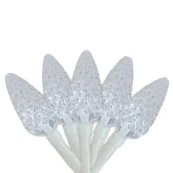 Brite Star 35ct LED Faceted C6 Christmas String Light White - 12.25' White Wire