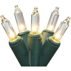 Brite Star 100ct Mini Christmas Lights Clear - 49.6' Green Wire