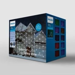 Front Page 27 Philips Christmas LED Motion Projector Falling Snow Cool White & RGB Remote