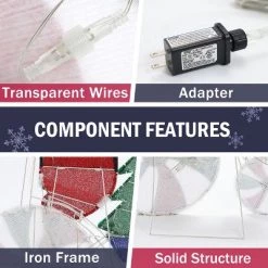 LuxenHome Santa on Peppermint Bike Lighted Holiday Decoration -Outdoor Christmas Decorations Sales GUEST e81698df 8c23 4cc9 9382 9266cd8a77f4