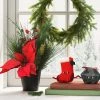 14" Potted Poinsettia Flower and Mixed Greenery with Berries Christmas Artificial Plant Arrangement - Wondershop™ -Outdoor Christmas Decorations Sales GUEST e818ddcd 3559 4622 8d53 46092031c7b5