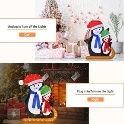 Costway Lighted Standing Penguins Artificial Christmas Decoration Pre-Lit 80 LED Bulbs -Outdoor Christmas Decorations Sales GUEST e953bd2d 13d3 4269 827d 75ba67b5c0d6