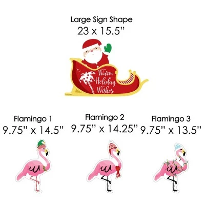 Big Dot of Happiness Flamingle Bells - Yard Sign and Outdoor Lawn Decorations - Tropical Flamingo Christmas Yard Signs - Set of 8 6 Big Dot of Happiness Flamingle Bells - Yard Sign and Outdoor Lawn Decorations - Tropical Flamingo Christmas Yard Signs - Set of 8 - Image 4