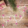 Northlight 70 Count Pink LED C6 Faceted Christmas Lights, 22.5 ft White Wire