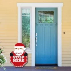 Big Dot of Happiness Jolly Santa Claus - Santa Stop Here Yard Sign - Christmas Welcome Yard Sign -Outdoor Christmas Decorations Sales GUEST e9bd9bda 15ca 4c6b b756 aee852c1f86d