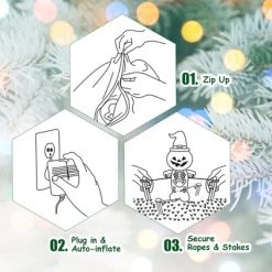 Costway 6.5FT Christmas Inflatable Tree Santa Decor w/LED Lights Outdoor Yard Decoration -Outdoor Christmas Decorations Sales GUEST ea2a0cbb a8e7 4667 b4d8 4d6a0503012f