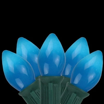 Northlight 25ct C7 Christmas String Lights Opaque Blue - 24' Green Wire 4 Northlight 25ct C7 Christmas String Lights Opaque Blue - 24' Green Wire - Image 2