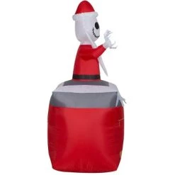 5.5' Disney The Nightmare Before Christmas Jack Skellington Popping Out of Chimney Inflatable Christmas Decoration
