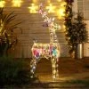 LuxenHome Magical Deer with Antlers Lighted LED Winter Holiday Yard Decoration