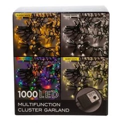 Kurt S. Adler Kurt Adler 480-Light 16-Foot Connectable Warm White LED Cluster Garland -Outdoor Christmas Decorations Sales GUEST ef6a5d3b 8131 43aa bc86 b92471b7efec