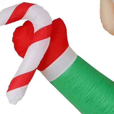 LuxenHome 8.5Ft Elf Holiday Inflatable Yard Decoration with LED Lights 5 LuxenHome 8.5Ft Elf Holiday Inflatable Yard Decoration with LED Lights - Image 3