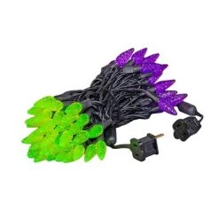 Novelty Lights Inc Novelty Lights True Twinkle (100% Twinkle) C6 LED Christmas String Lights 70 Strawberry Bulbs, 24 Feet