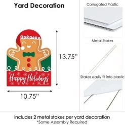 Big Dot of Happiness Gingerbread Christmas - Outdoor Lawn Sign - Gingerbread Man Holiday Party Yard Sign - 1 Piece -Outdoor Christmas Decorations Sales GUEST f263fd5b 34d3 46fa a685 4532830f0926