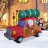 A Holiday Company 8ft Wide Santa's Christmas Woody Van, 5 ft Tall, Multi