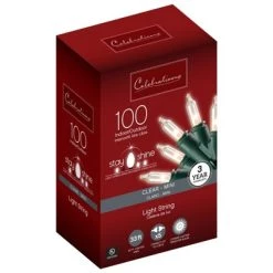Champ Celebrations Celebrations Stay Shine Incandescent Mini Clear/Warm White 100 ct String Christmas Lights 33 ft.