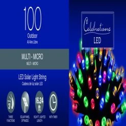 Champ Celebrations Celebrations LED Micro/5mm Multicolored 100 ct String Christmas Lights 16.24 ft.