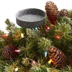 Nearly Natural 24-in Flocked Artificial Christmas Double Candelabrum with 35 Multicolored Lights and Pine Cones -Outdoor Christmas Decorations Sales GUEST f4f59131 8e46 4ce2 a2c1 cbfd0d76dfb9