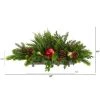 Nearly Natural 24-in Cedar Pine, Pinecones and Ornaments Artificial Christmas Arrangement in Tin Vase -Outdoor Christmas Decorations Sales GUEST f5a2f5bc aac3 4116 8436 e312580ed08a